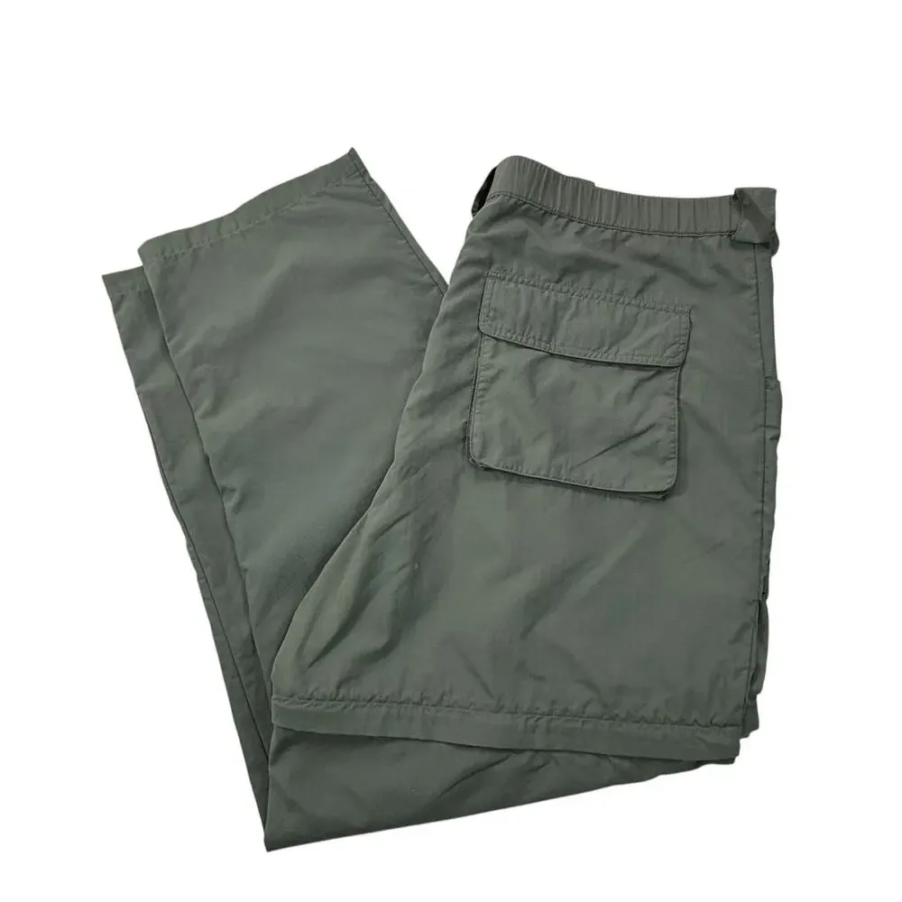 Cabelas Guidewear Convertible Zip Off Pants Men XL Green Fishing Camping Hiking‎